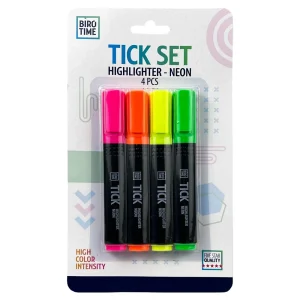 313 Tick, highlighter, blister, neon, 4pcs