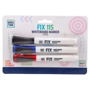 Fix 115, whiteboard marker with magnet and eraser, blister, mix, 3pcs