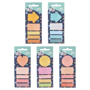 Indice, note, sticky, 20 sheets, 5pcs, mix