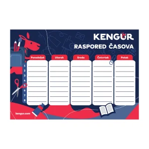 Roster, school timetable A5, Kengur